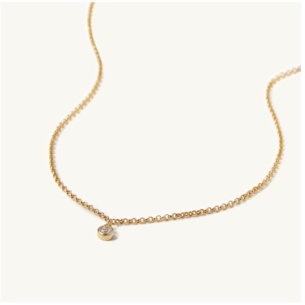 Mejuri Gold Necklace with White Pendant - Picture 2 of 7